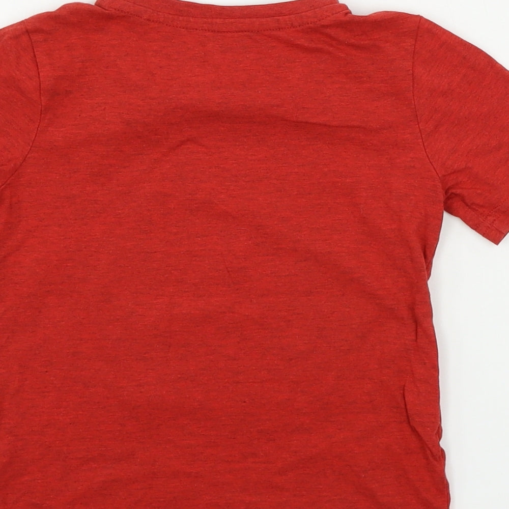 TU Boys Red   Basic T-Shirt Size 2-3 Years  - sequin detail