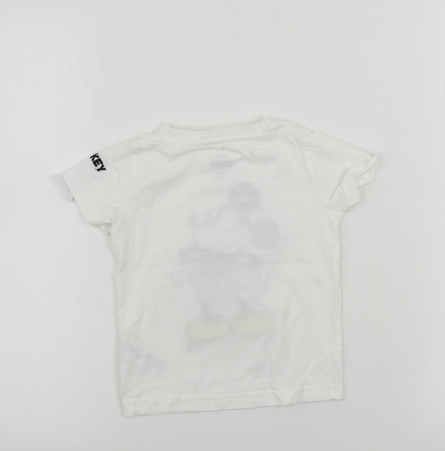 NEXT  Girls White   Basic T-Shirt Size 2-3 Years  - Mikey Mouse