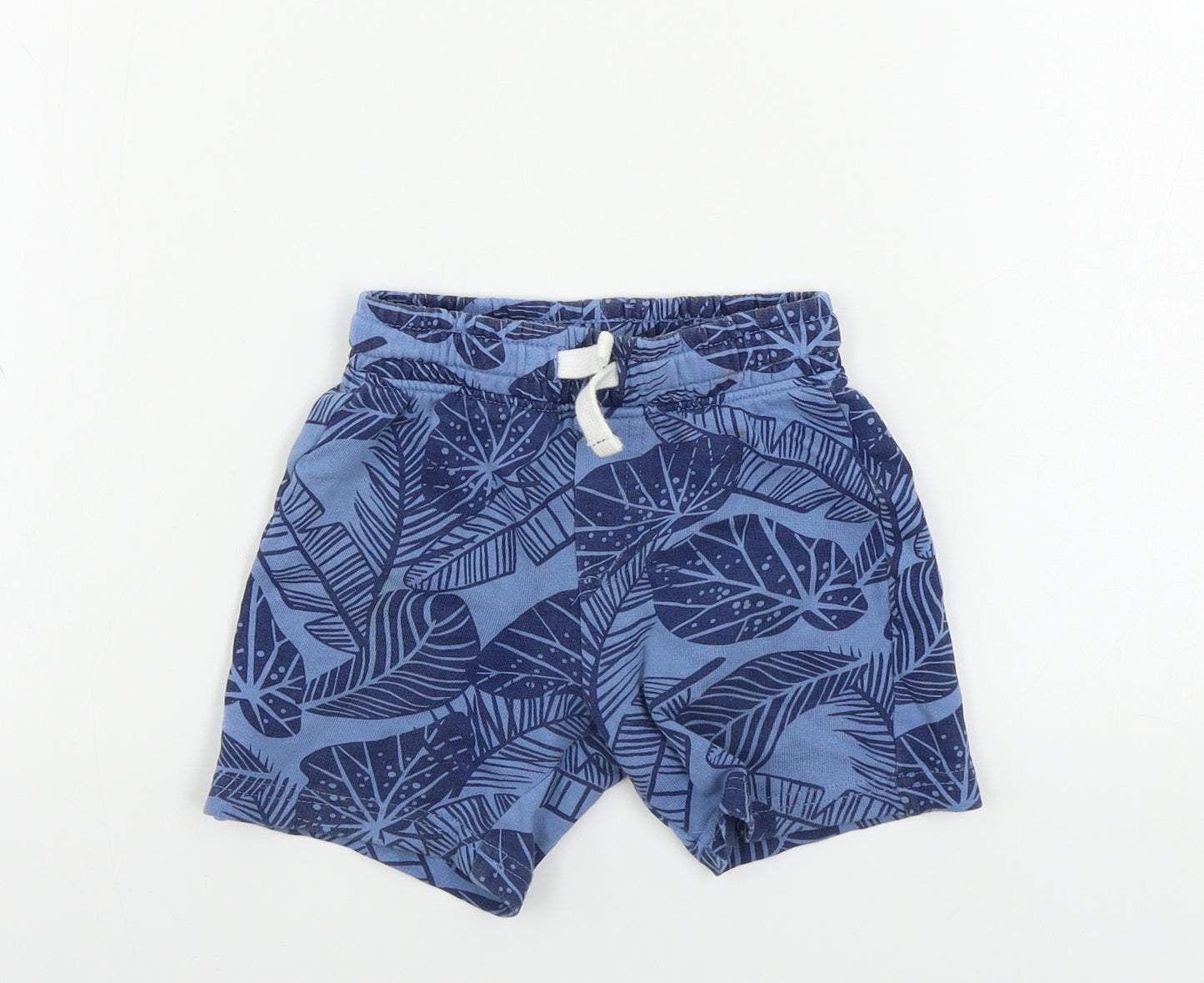 Mothercare Boys Blue Floral  Sweat Shorts Size 2-3 Years
