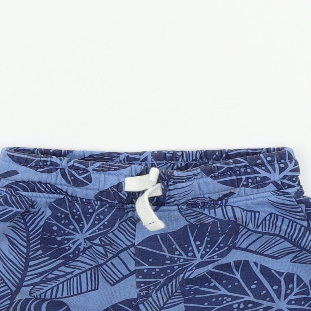 Mothercare Boys Blue Floral  Sweat Shorts Size 2-3 Years