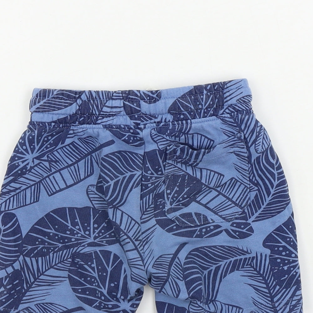 Mothercare Boys Blue Floral  Sweat Shorts Size 2-3 Years