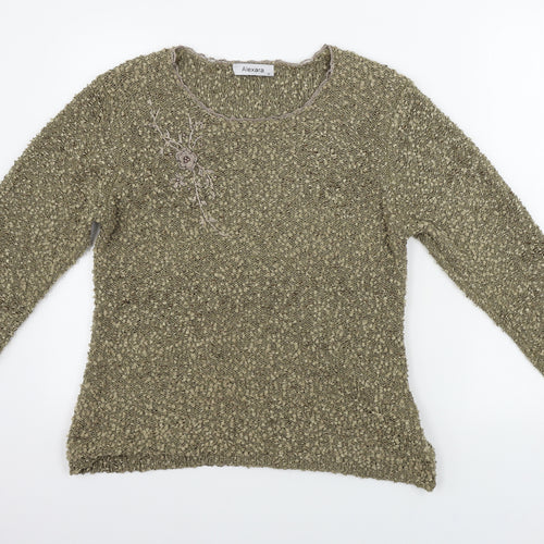ALEXARA Womens Green   Pullover Jumper Size M