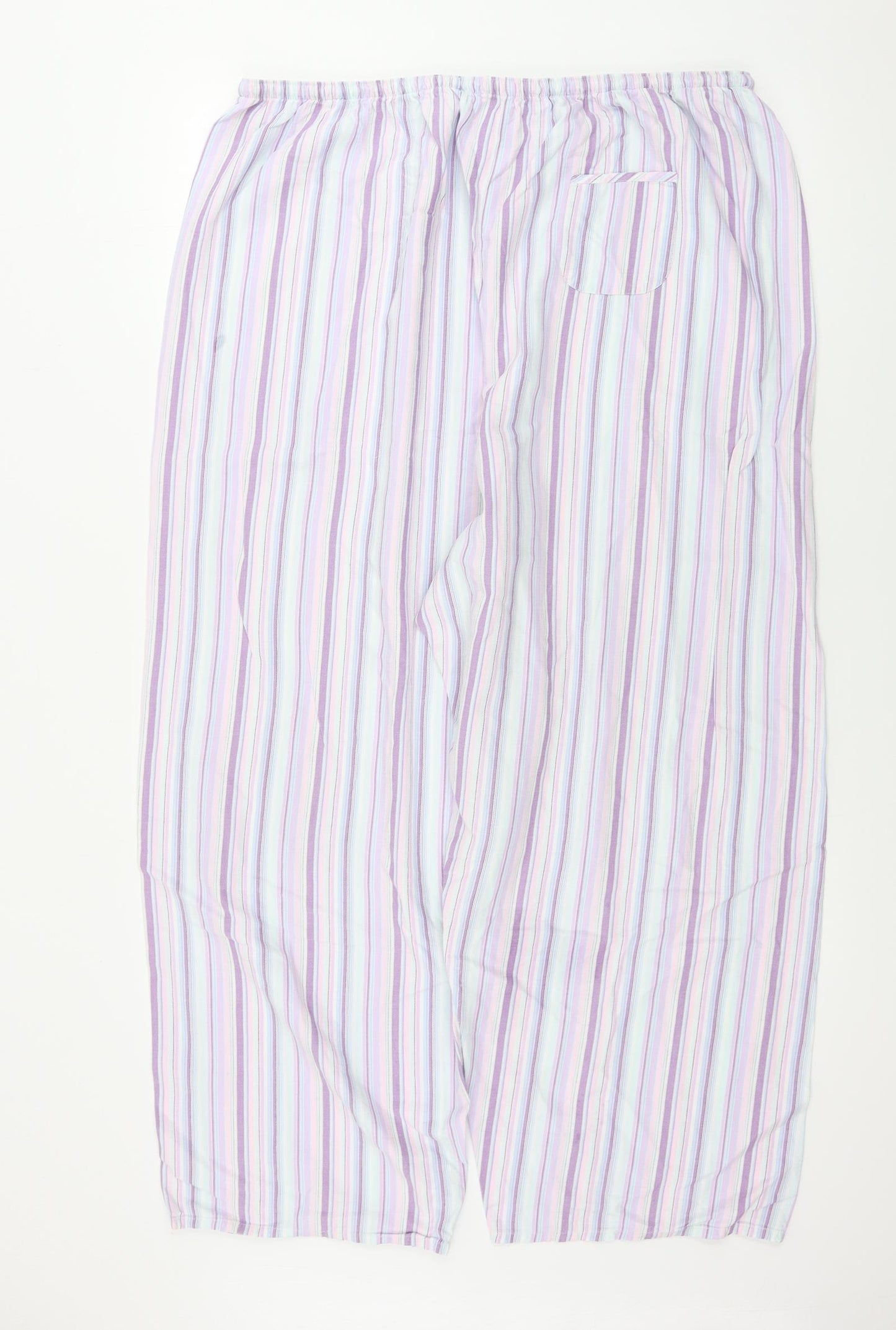 Marks and Spencer  Womens Purple Striped  Trousers  Size 22 L27 in
