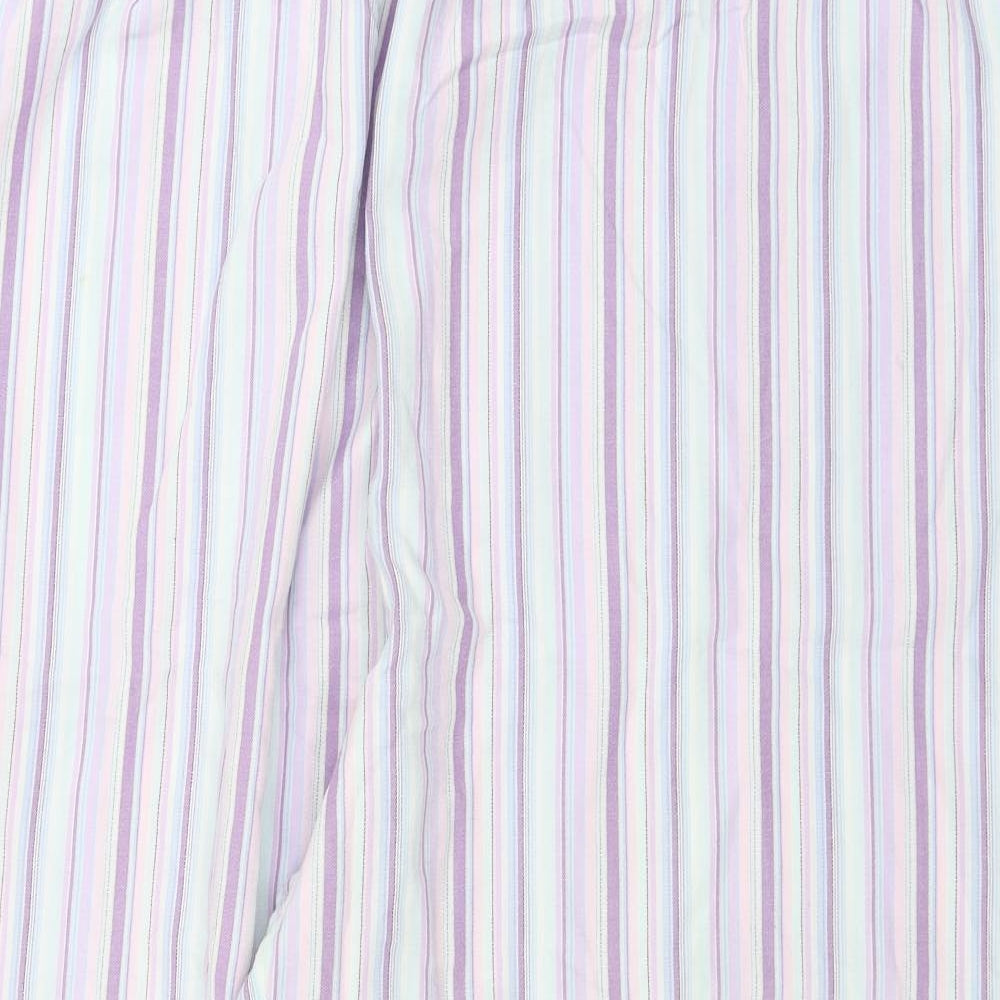 Marks and Spencer  Womens Purple Striped  Trousers  Size 22 L27 in