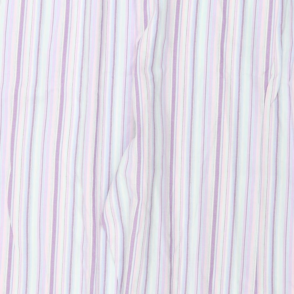 Marks and Spencer  Womens Purple Striped  Trousers  Size 22 L27 in