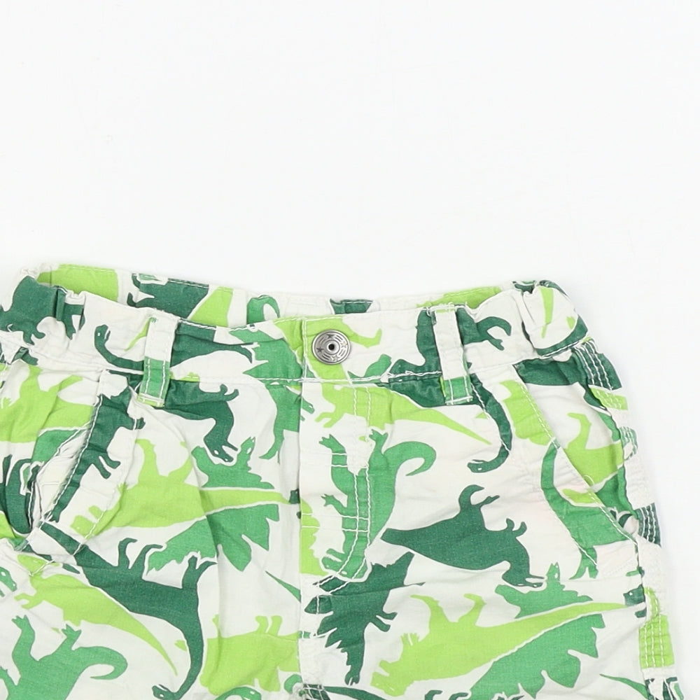 H&M  Boys White   Cargo Shorts Size 2-3 Years - Dinosaur print