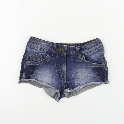 Marks and Spencer  Girls Blue   Cut-Off Shorts Size 5-6 Years