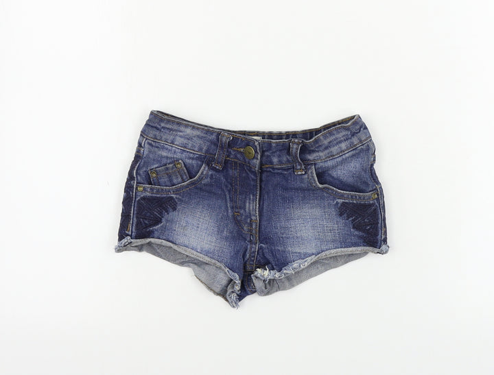 Marks and Spencer Girls Blue Cut-Off Shorts Size 5-6 Years