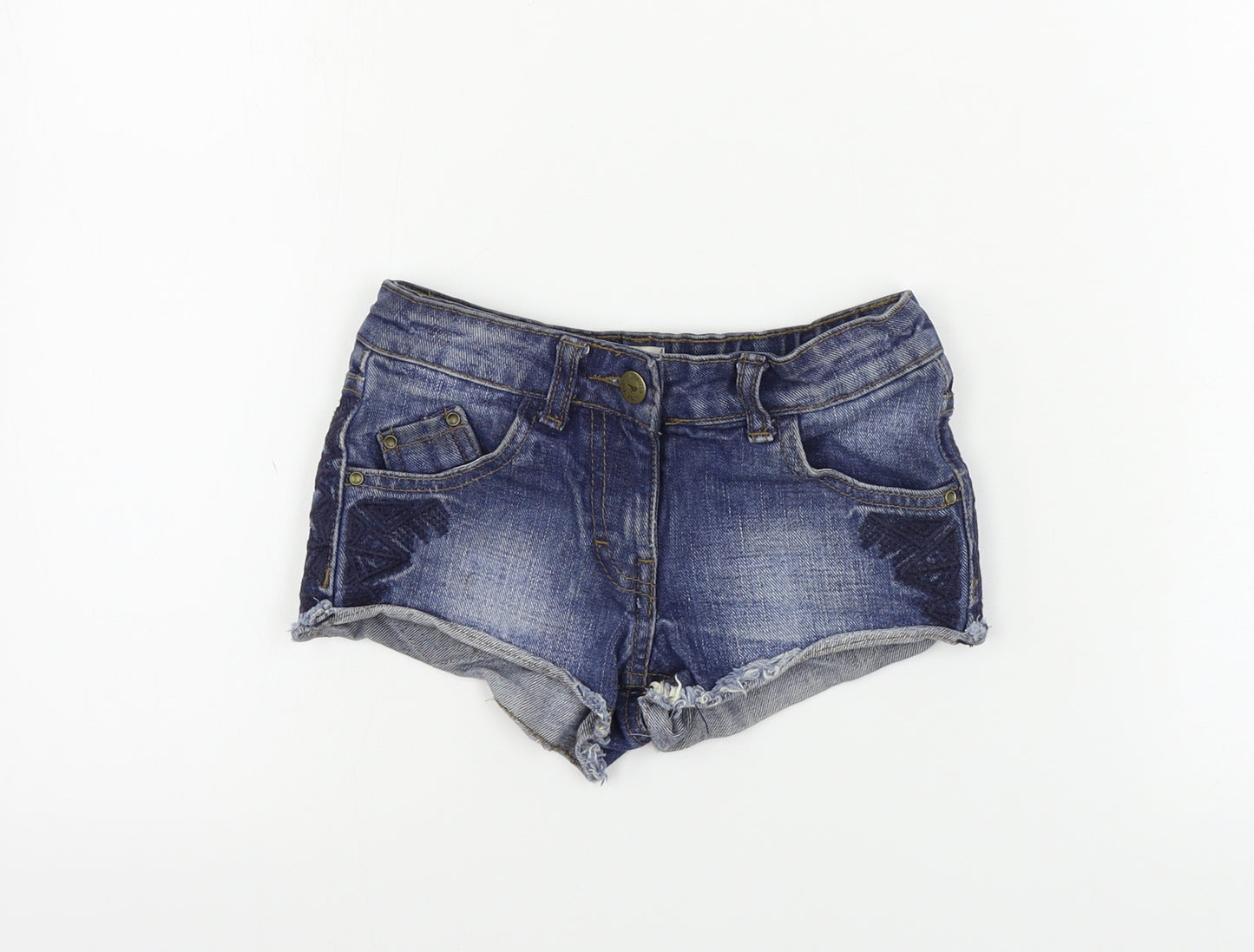 Marks and Spencer  Girls Blue   Cut-Off Shorts Size 5-6 Years