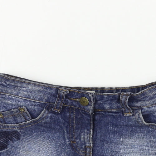 Marks and Spencer  Girls Blue   Cut-Off Shorts Size 5-6 Years