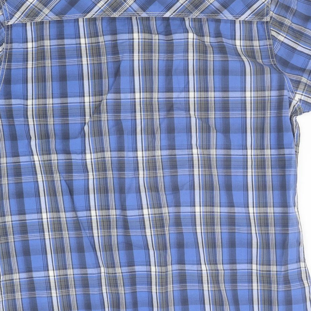 Matalan Mens Blue Check   Button-Up Size L