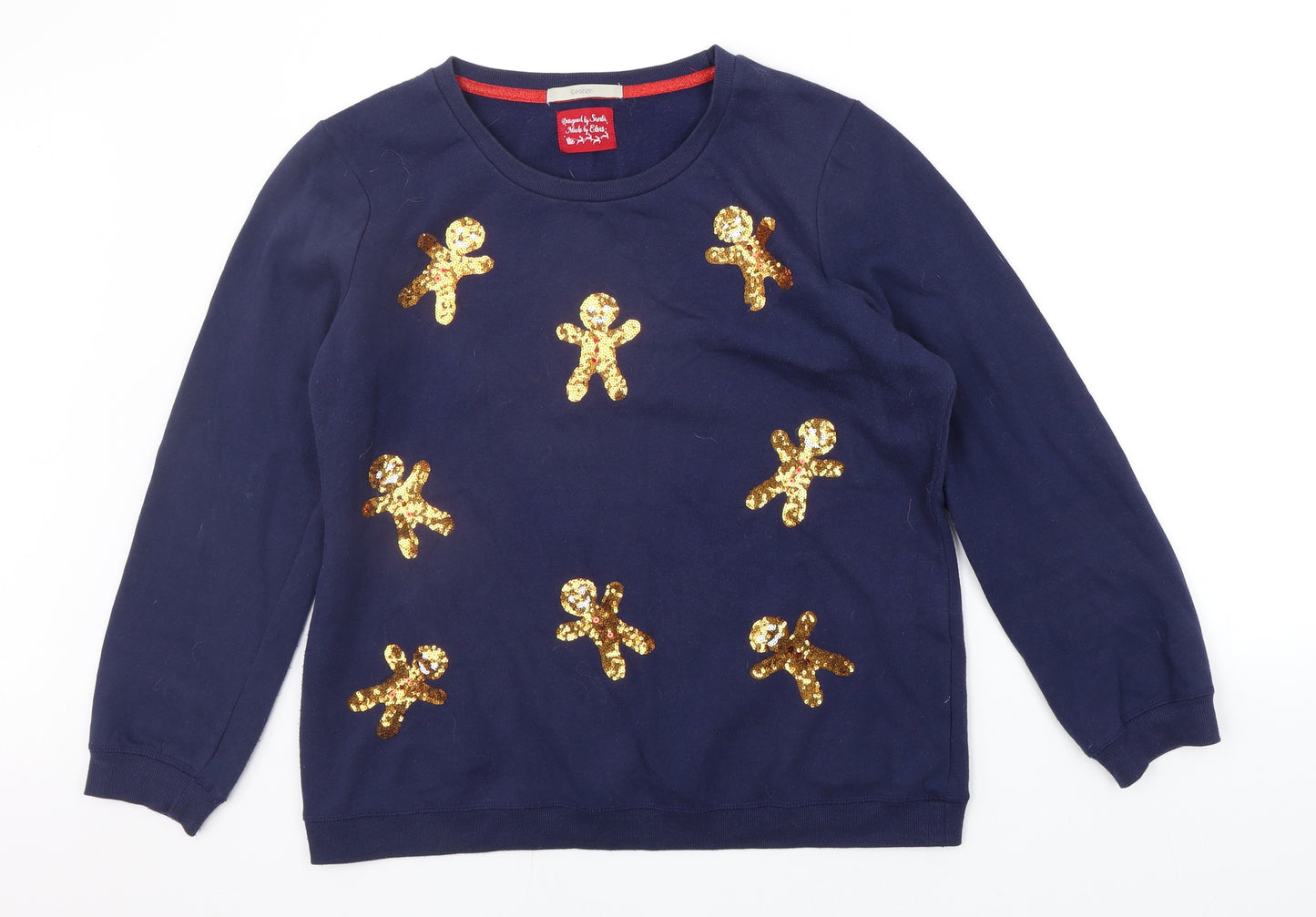 George Womens Blue   Pullover Jumper Size 16  - ginger bread man