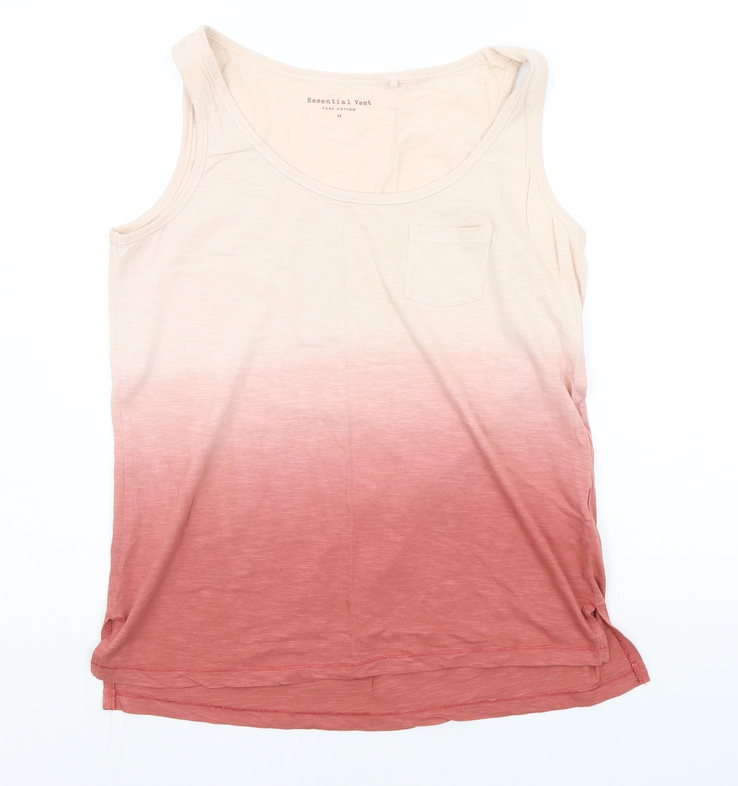 Debenhams Womens Pink   Basic Tank Size 14