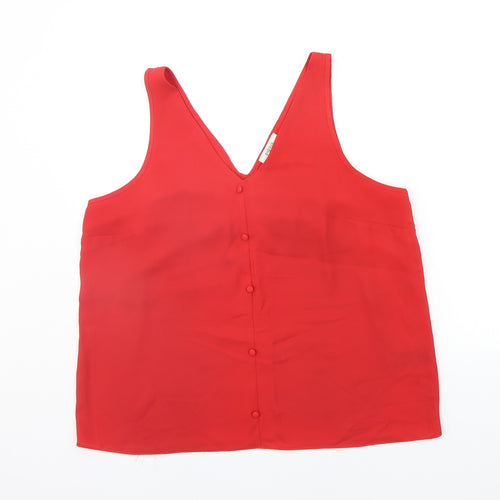 Papaya Womens Red   Basic Blouse Size 14