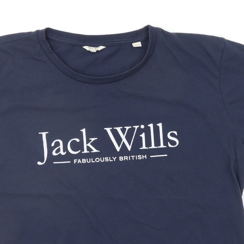 Jack Wills Womens Blue   Basic T-Shirt Size 14