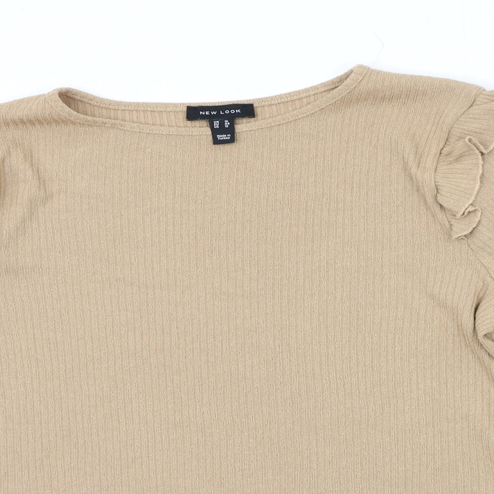 New Look Womens Beige   Basic Polo Size 16