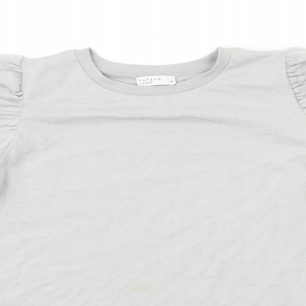 Papaya Womens Grey   Pullover Jumper Size 14