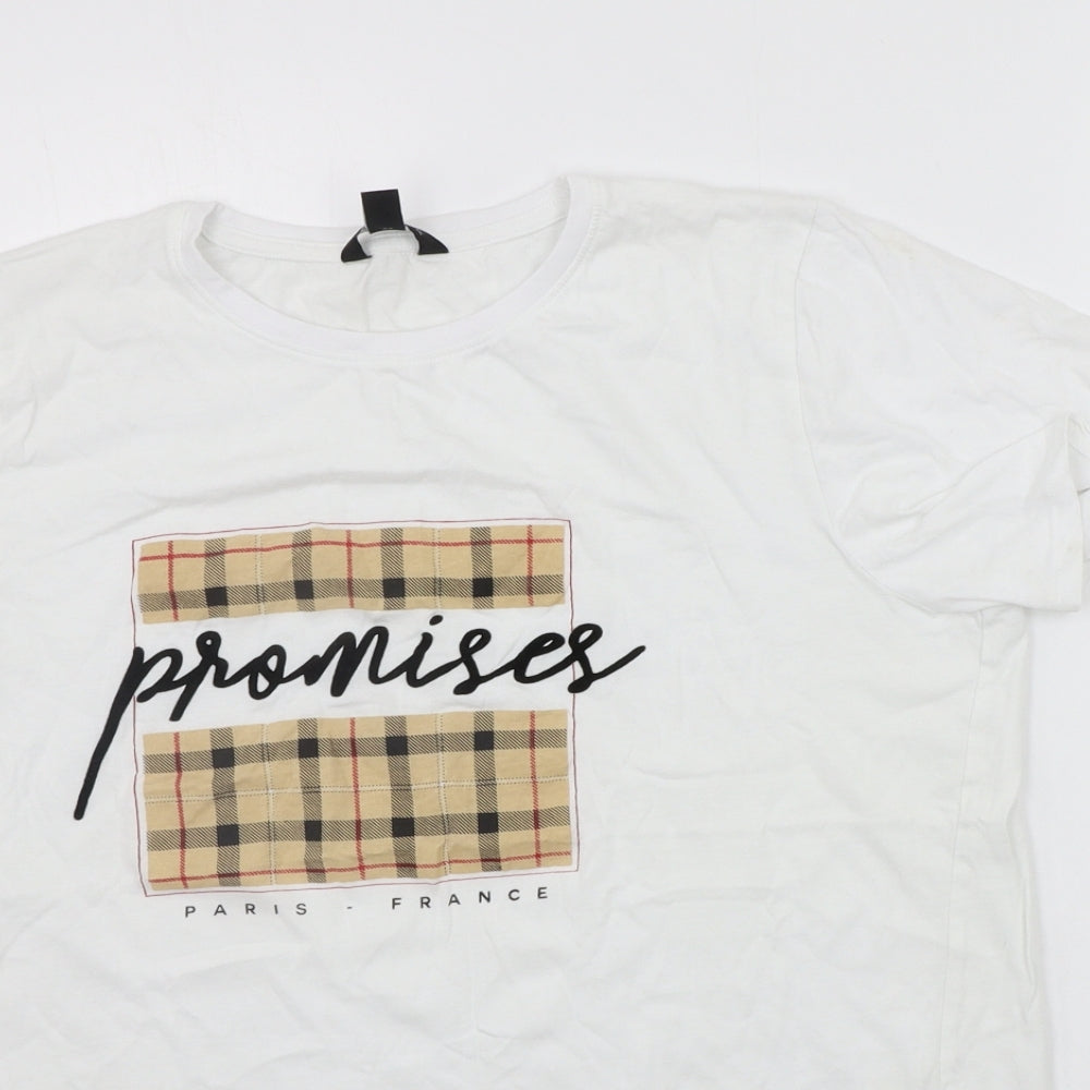 New Look Womens White   Basic T-Shirt Size 18