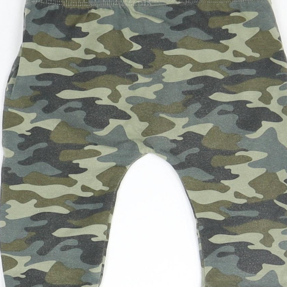 FRED & FLO Baby Green Camouflage  Jogger Leggings Size 3-6 Months
