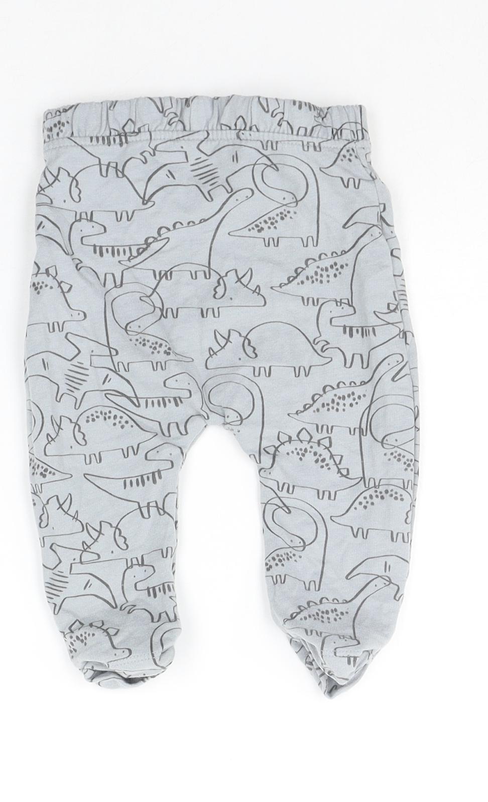 TU Baby Grey Geometric  Jogger Trousers Size 6-9 Months