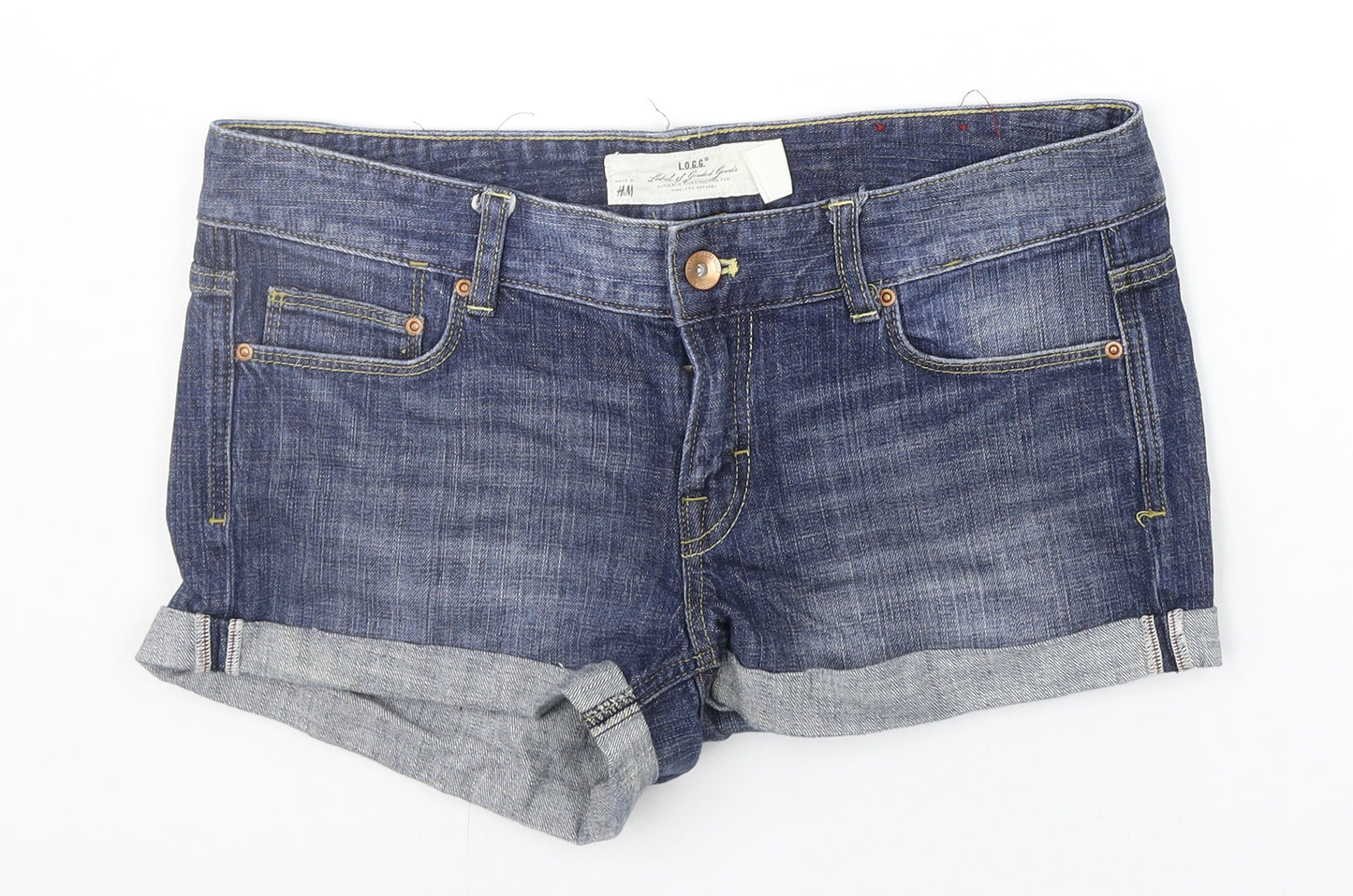 H&M Womens Blue   Cut-Off Shorts Size 29 in