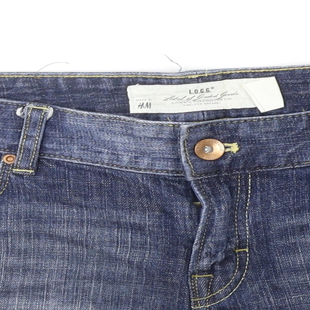 H&M Womens Blue   Cut-Off Shorts Size 29 in