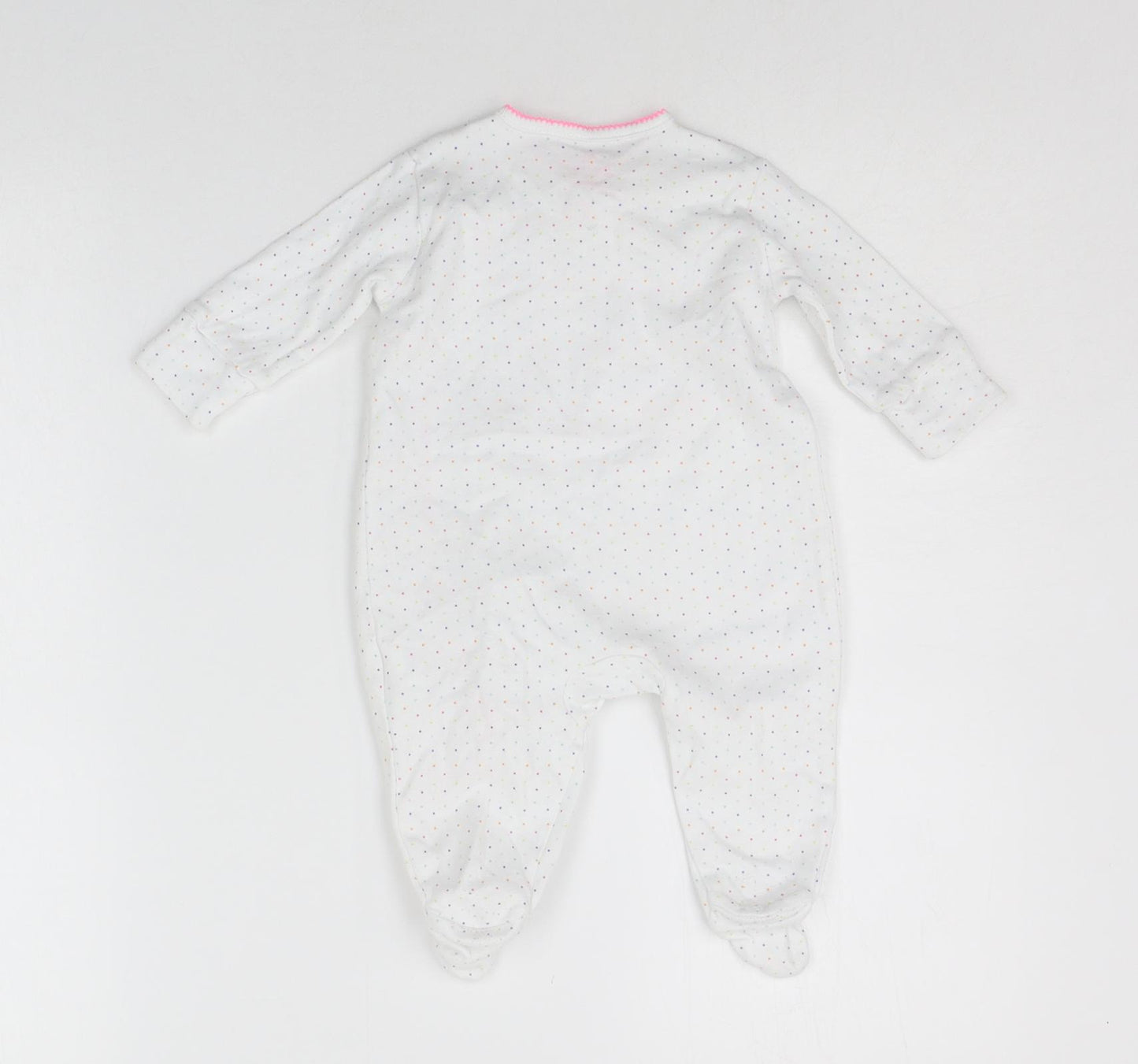 NEXT Baby White Spotted  Babygrow One-Piece Size 0-3 Months  - UNICORN