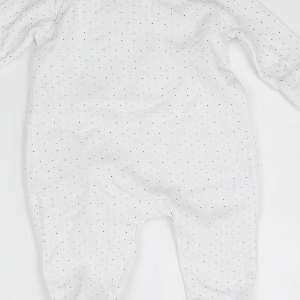 NEXT Baby White Spotted  Babygrow One-Piece Size 0-3 Months  - UNICORN