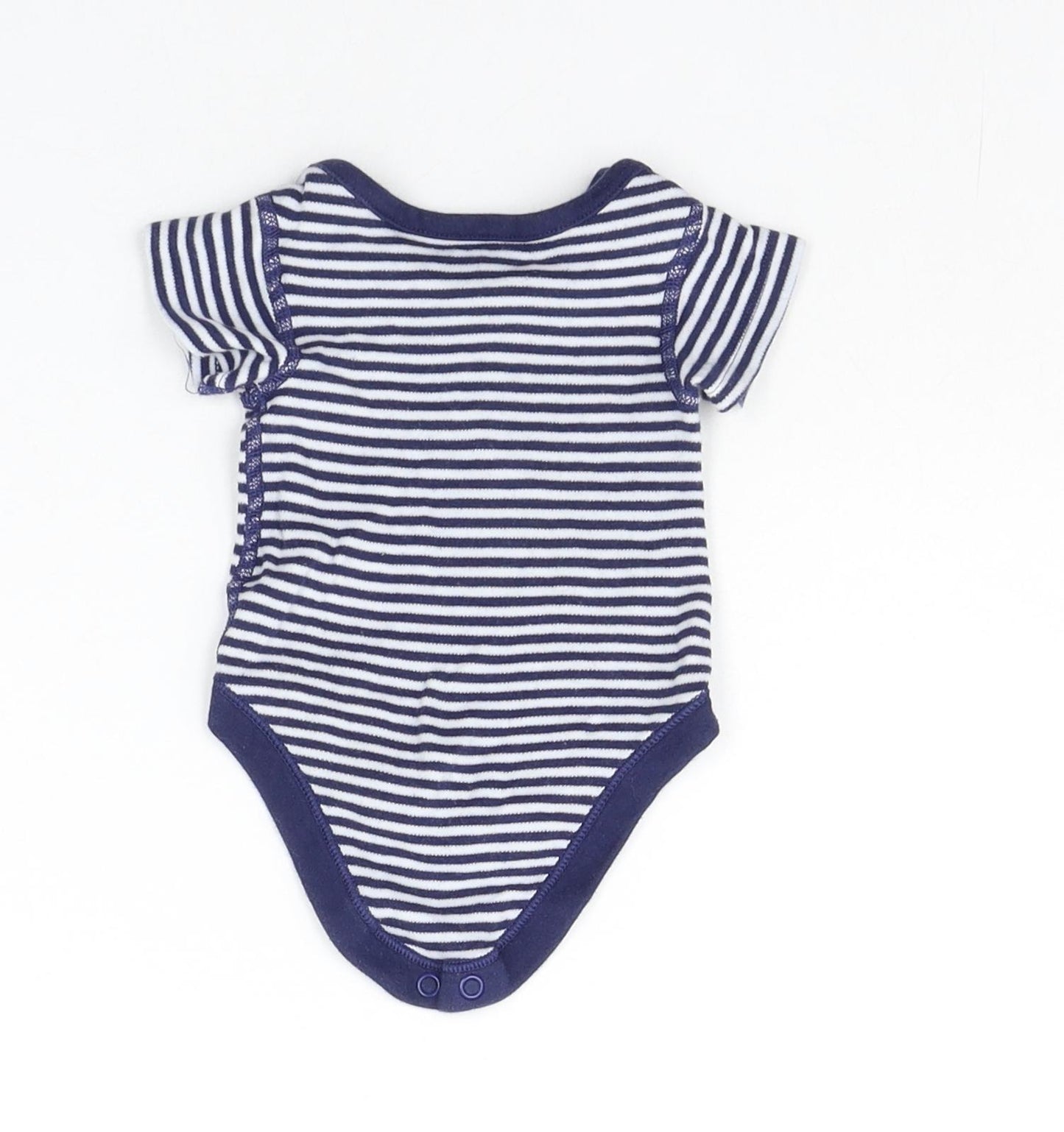 Marks and Spencer Baby Blue Striped  Babygrow One-Piece Size 0-3 Months