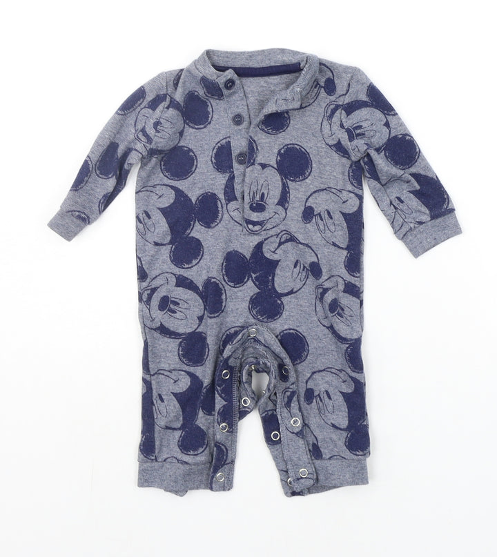 George Baby Grey Geometric Babygrow One-Piece Size 3-6 Months - DISNEY