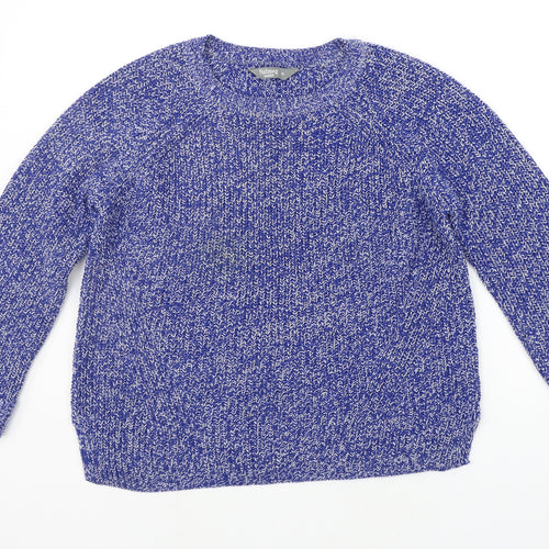 Nutmeg Womens Blue   Pullover Jumper Size 10