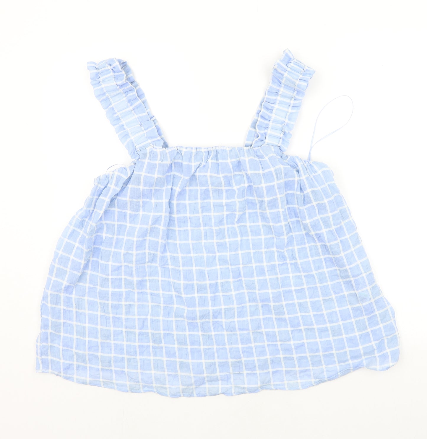 Papaya Womens Blue Check  Basic Tank Size 16