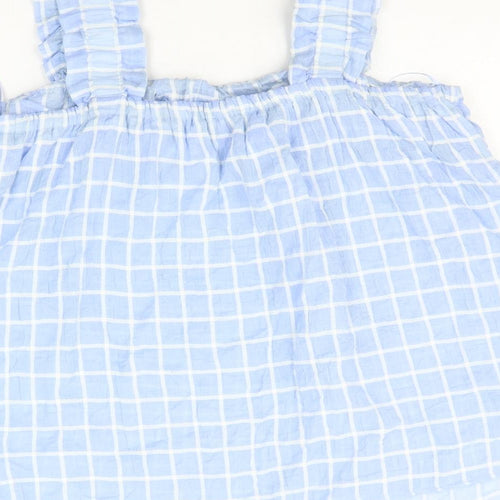 Papaya Womens Blue Check  Basic Tank Size 16