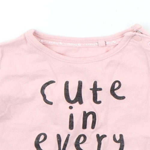 TU Baby Pink   Basic T-Shirt Size 3-6 Months