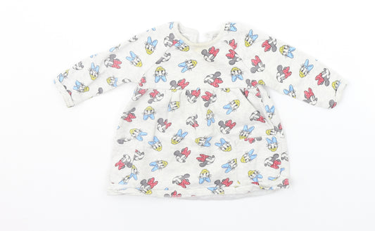 Front view of George Baby Grey Geometric jumper, size 6-9, Months - DISNEY