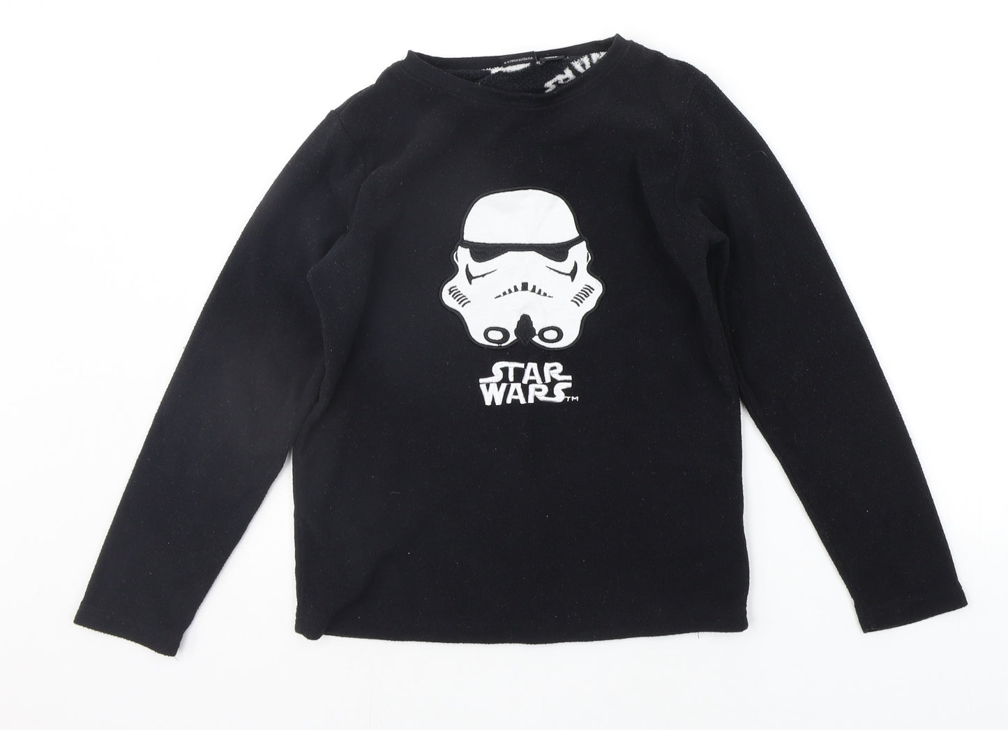 Primark Girls Black Solid  Top Pyjama Top Size 10-11 Years  - STAR WARS