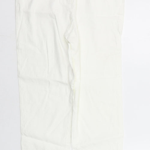Marks and Spencer Womens White   Trousers  Size 30 in L25 in