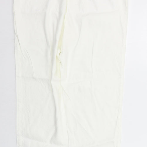 Marks and Spencer Womens White   Trousers  Size 30 in L25 in