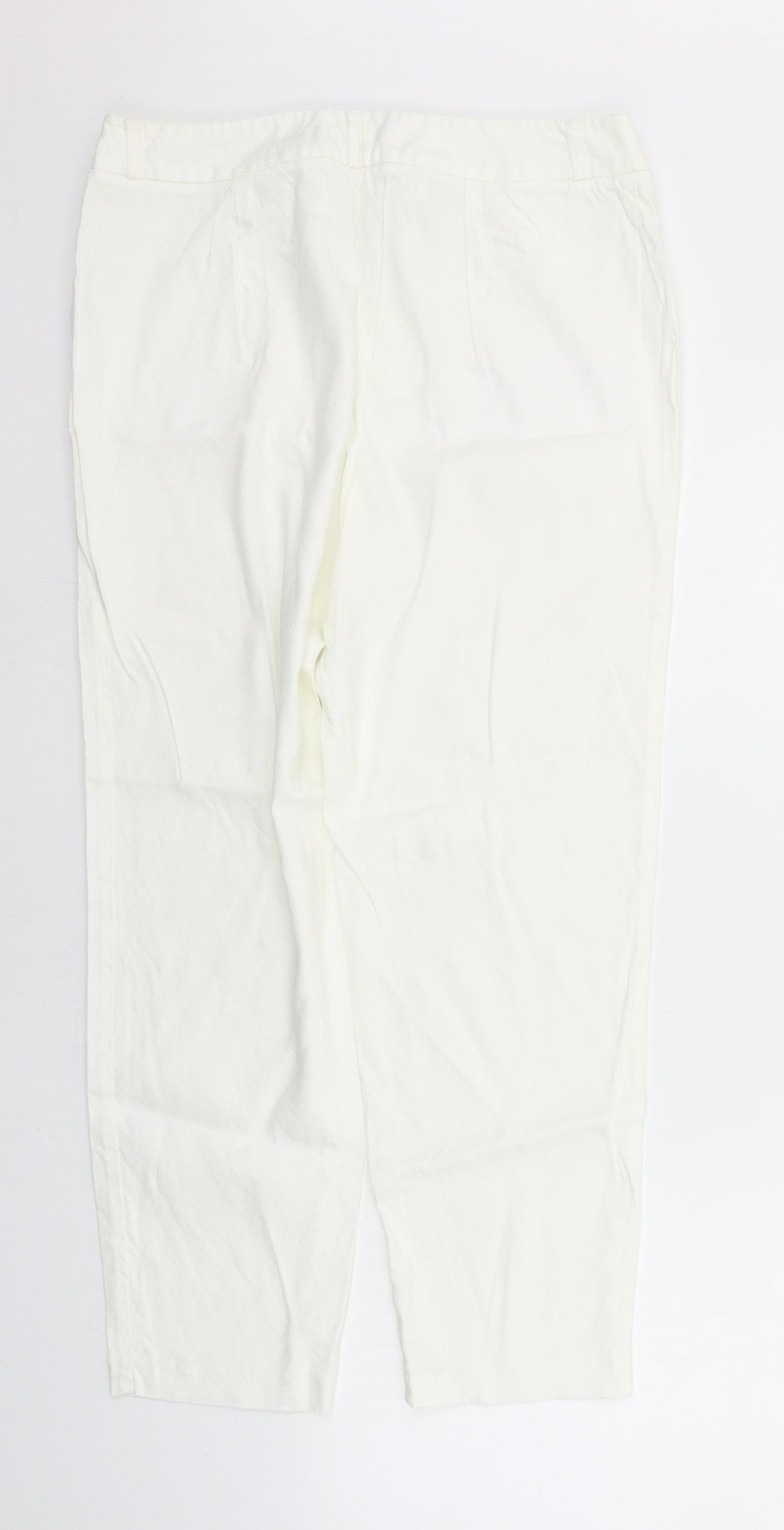 Marks and Spencer Womens White   Trousers  Size 30 in L25 in