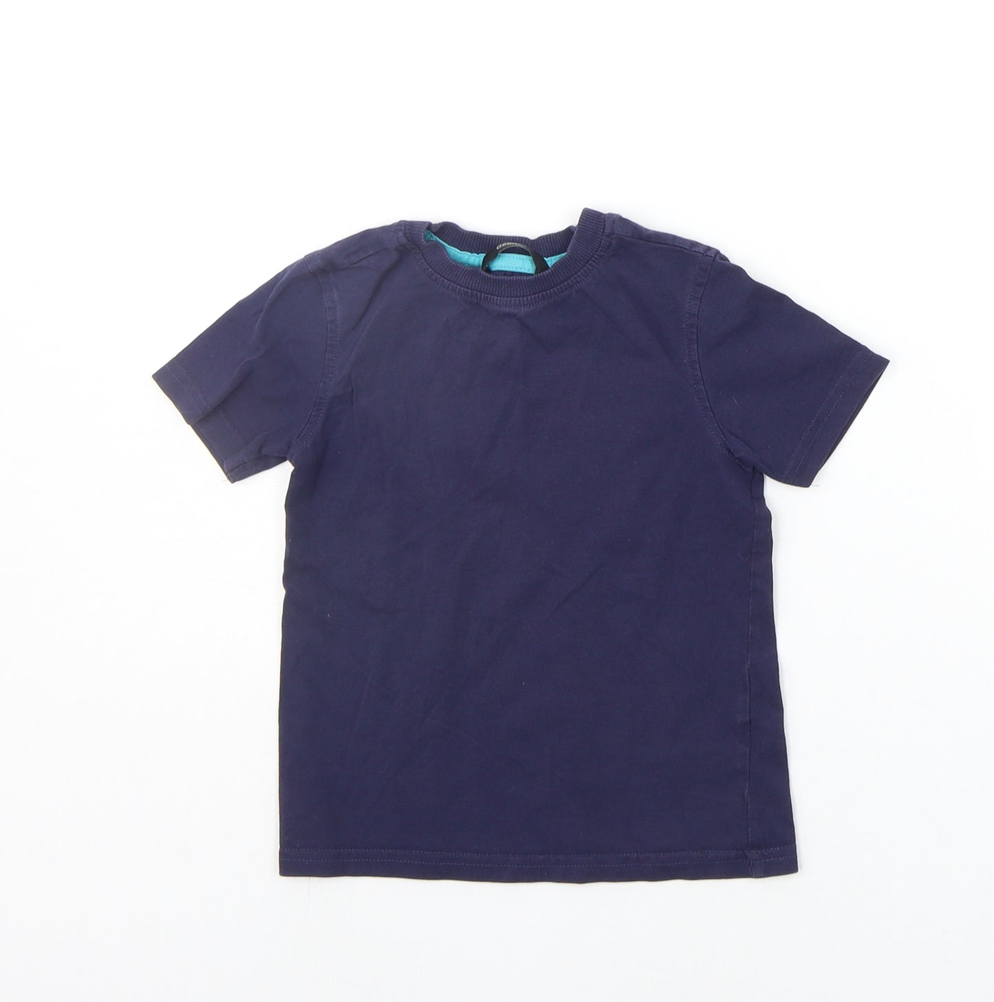 George Boys Blue Houndstooth   T-Shirt Size 3-4 Years
