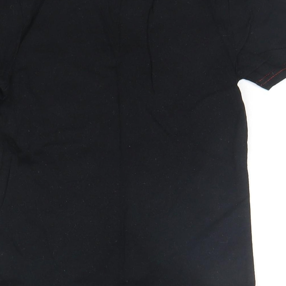 George Girls Black Geometric  Basic T-Shirt Size 4-5 Years  - STARS