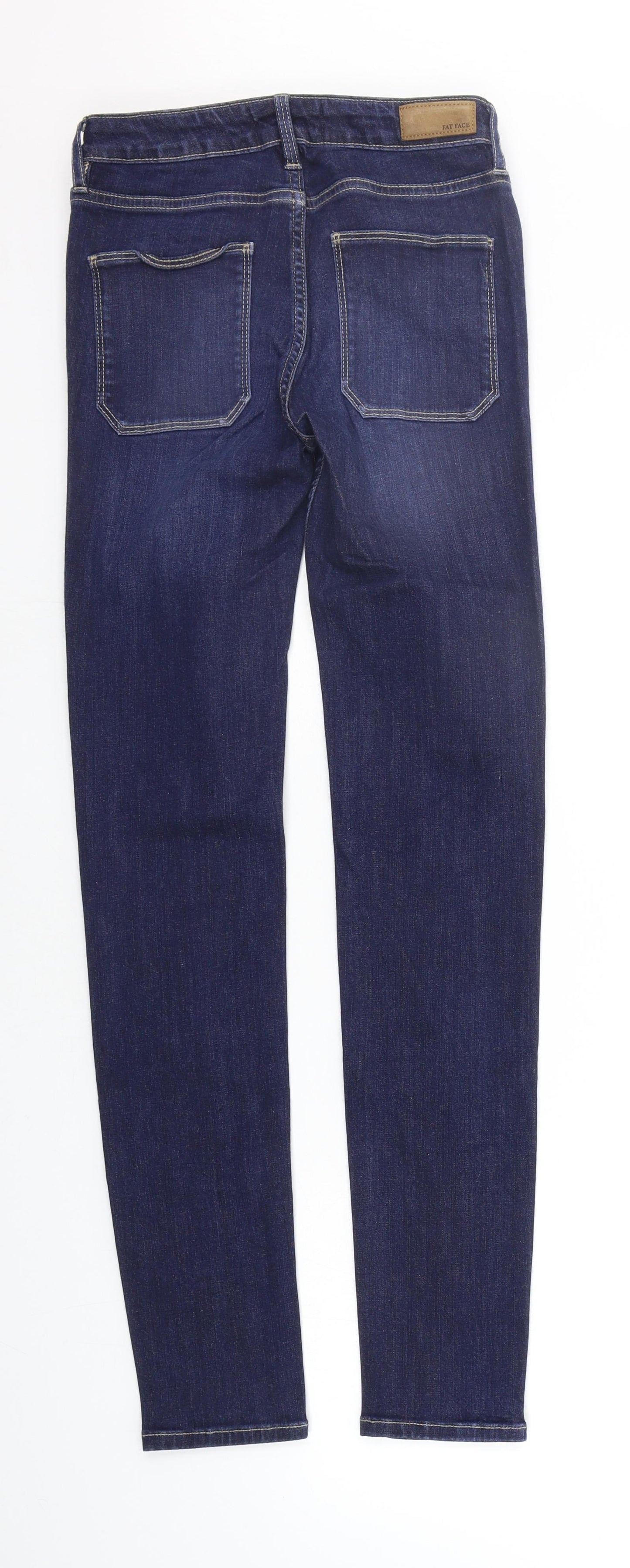 Fat Face Womens Blue   Straight Jeans Size 8 L29 in