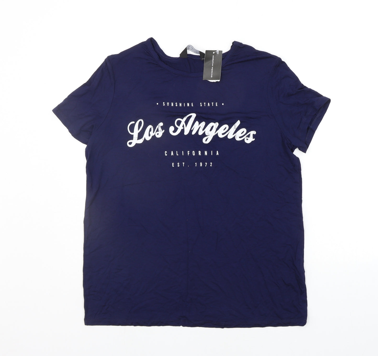 Dorothy Perkins Womens Blue   Basic T-Shirt Size 14