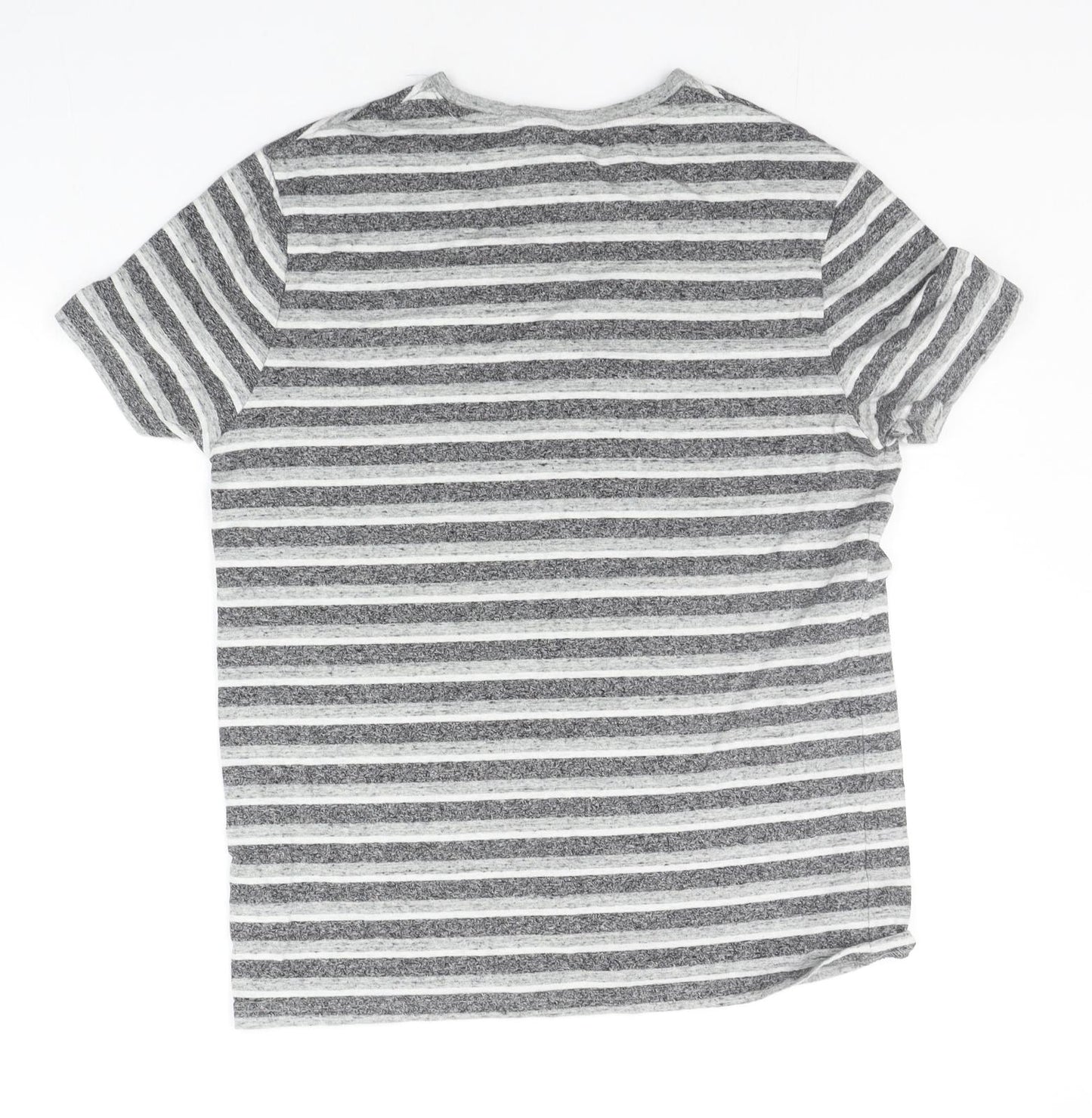 F&F Womens Grey Striped  Basic Polo Size M