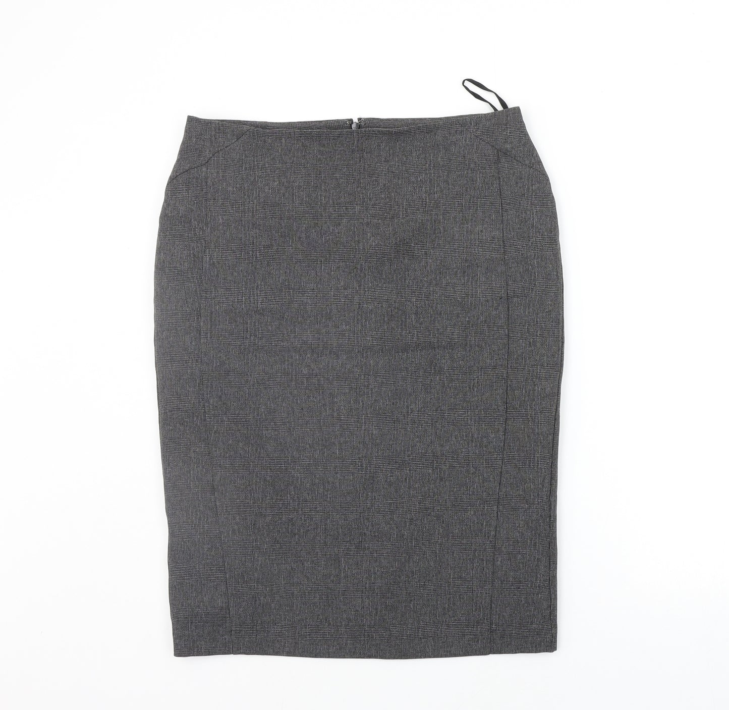 Very Womens Grey Check  A-Line Skirt Size 12