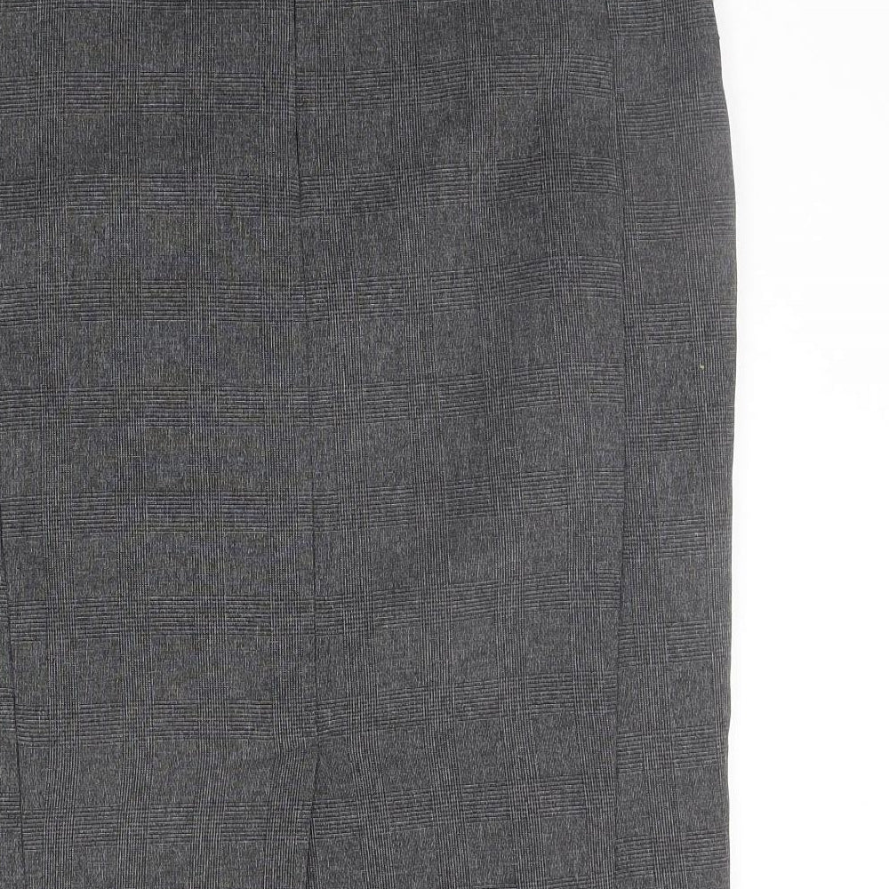 Very Womens Grey Check  A-Line Skirt Size 12