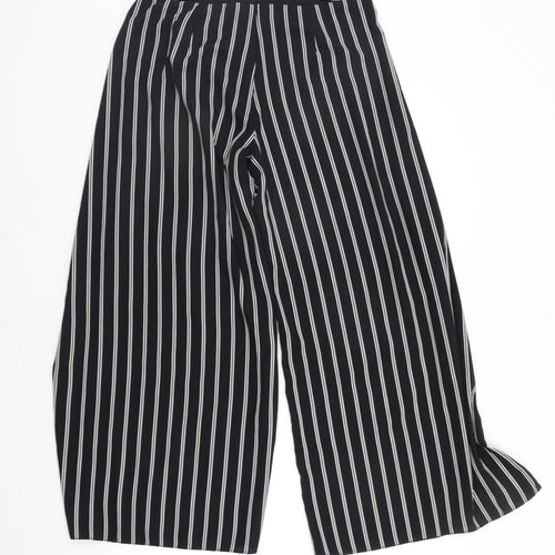 New Look Womens Black Striped  Trousers  Size 14 L25 in