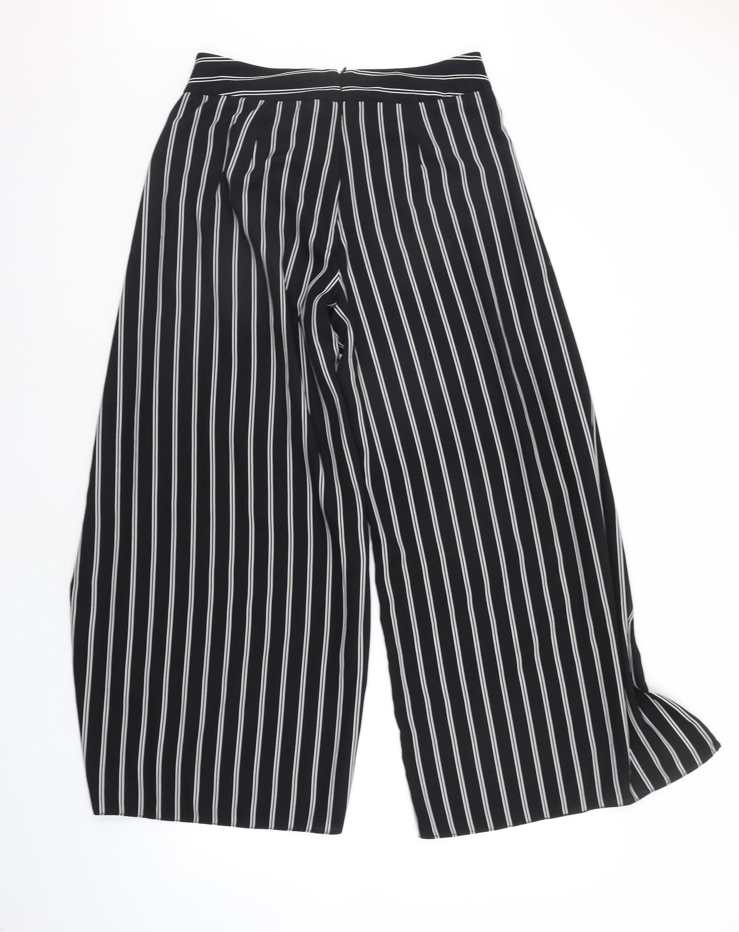 New Look Womens Black Striped  Trousers  Size 14 L25 in
