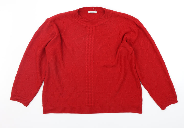 Berkertex Womens Red Pullover Jumper Size 18