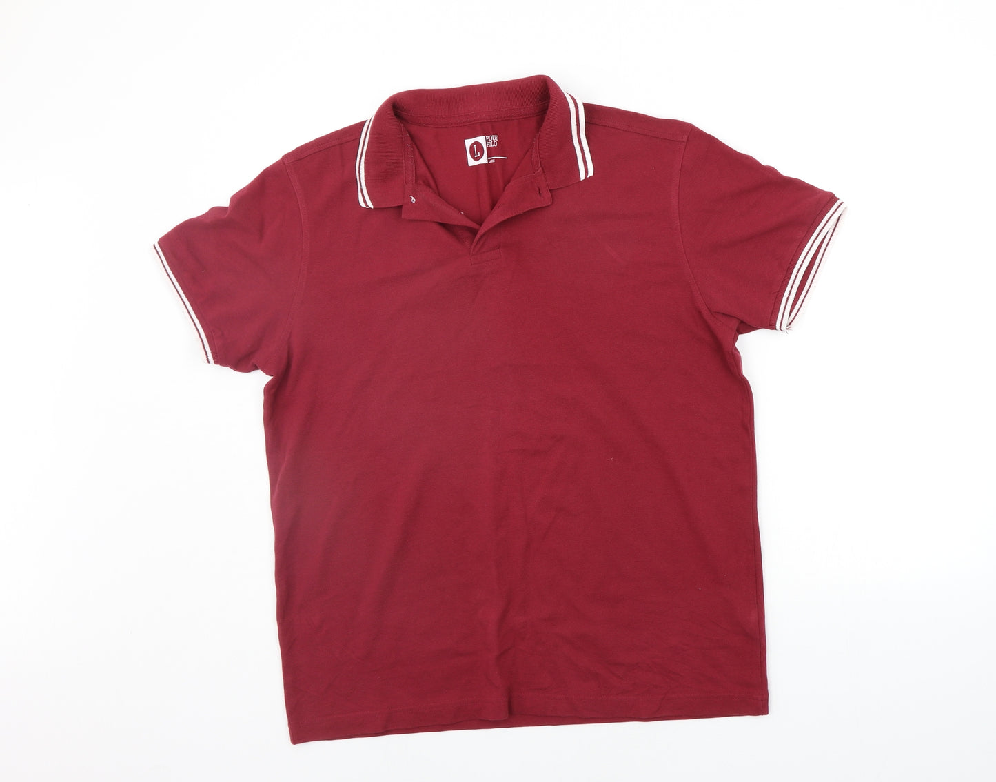 Cedar Wood State Mens Red    Polo Size L